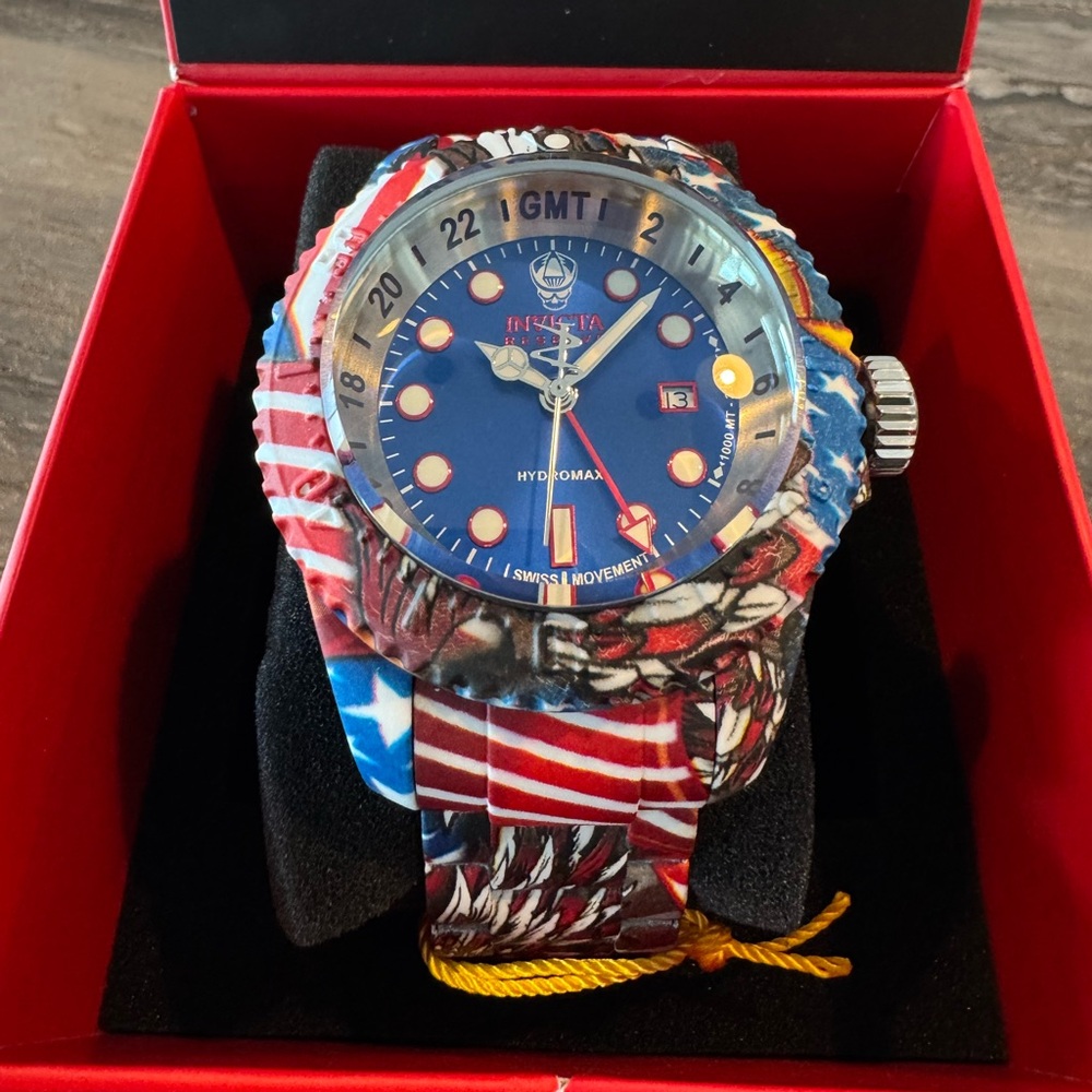 Invicta Hydromax Reserve Men's Swiss Watch 52mm Super America Aqua Plating! NEW